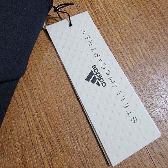 Adidas X Stella McCartney Designer Sports Bra Light Support Black White Mesh New - Picture 4 of 12